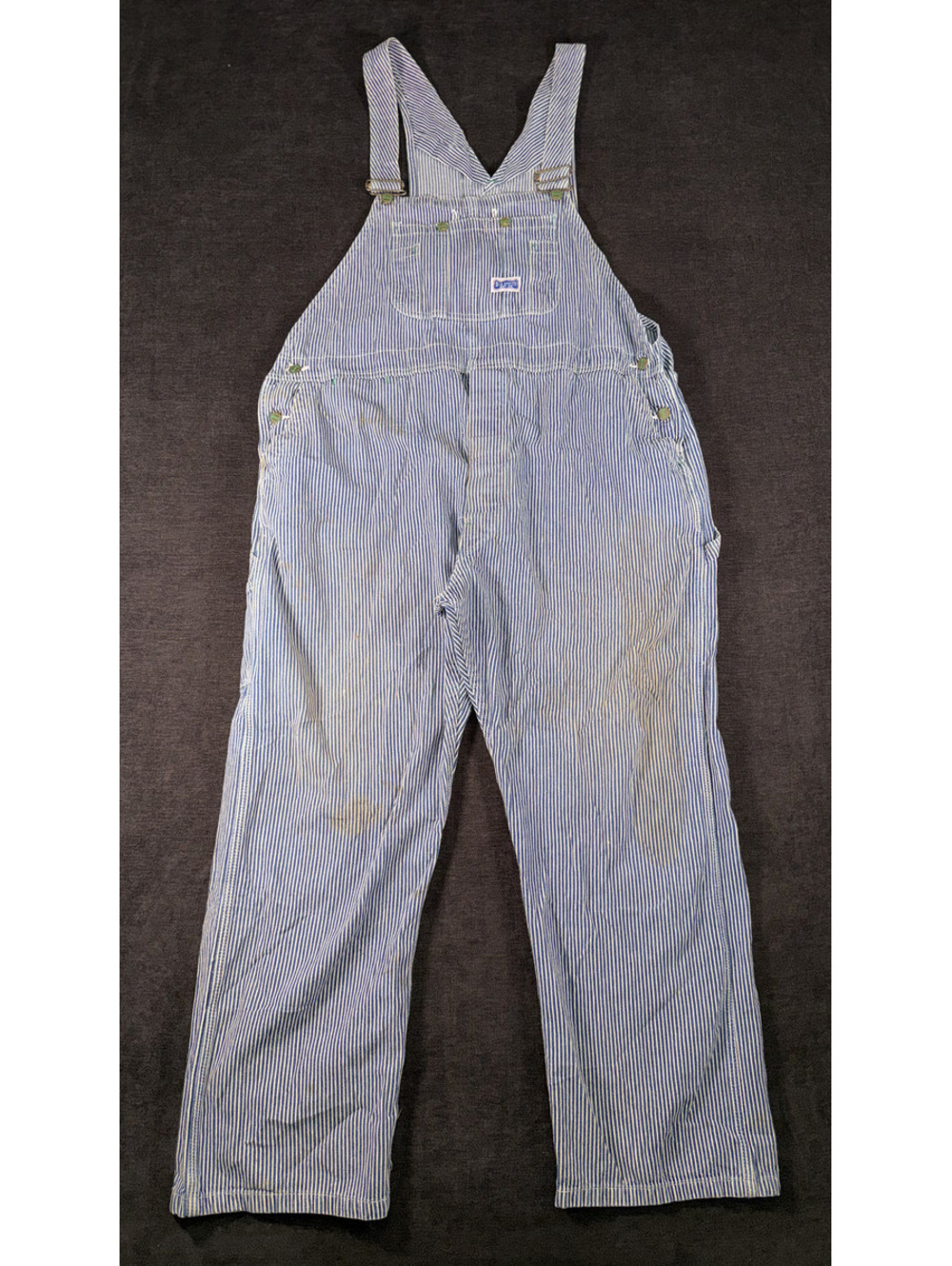Vintage Big Smith Striped Denim Overalls